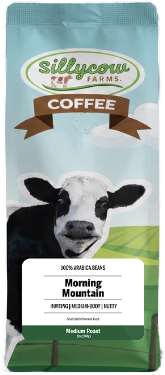 Sillycow Farms Morning Mountain medium roast coffee, 12 oz bag